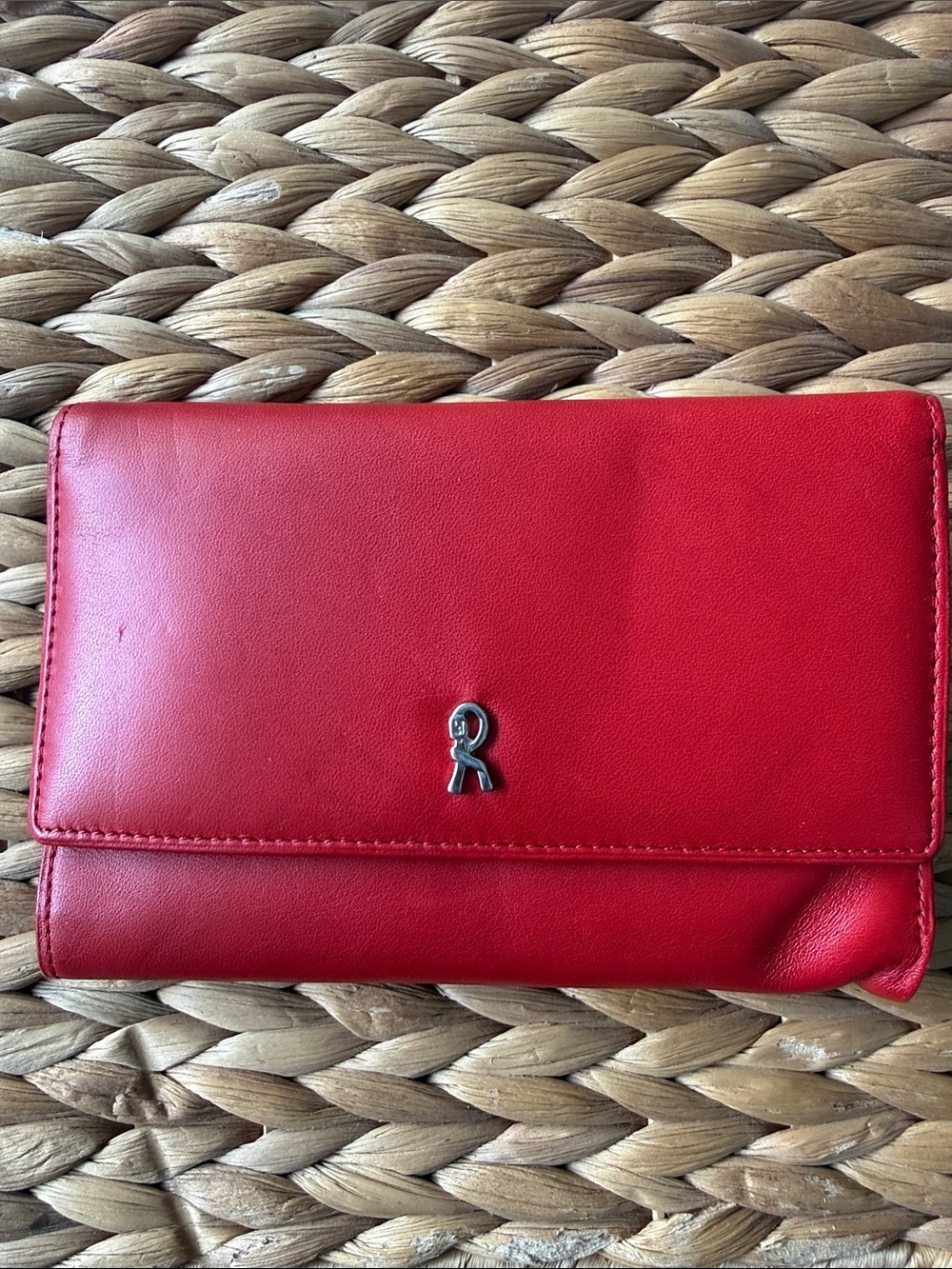 Roberta Di Camerino Red Women's Leather Clutch Wallet
